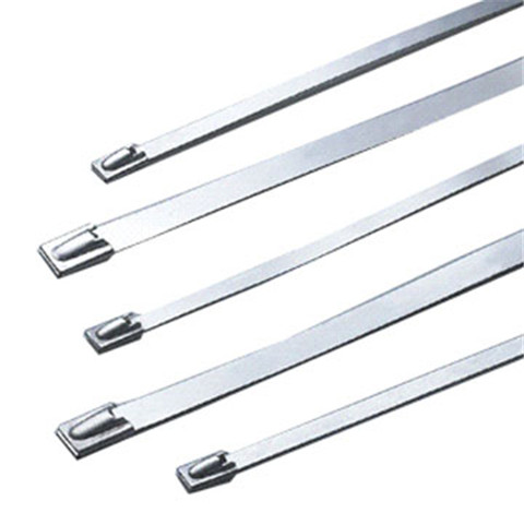 10 Pack of 7.8" Stainless Steel Cable Tie 50mm Diameter Ball Lock 100lbs 