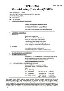 MSDS-PC+ABS Certificate