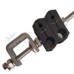 Two Holes Type RF Feeder Cable Clamps for RRU Fiber Optic Cable and DC